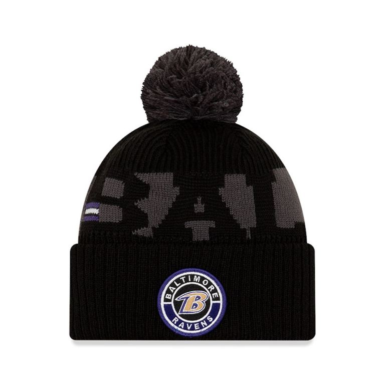 Gorras New Era Beanies Negros - Baltimore Ravens On Field Kids 45268USYP